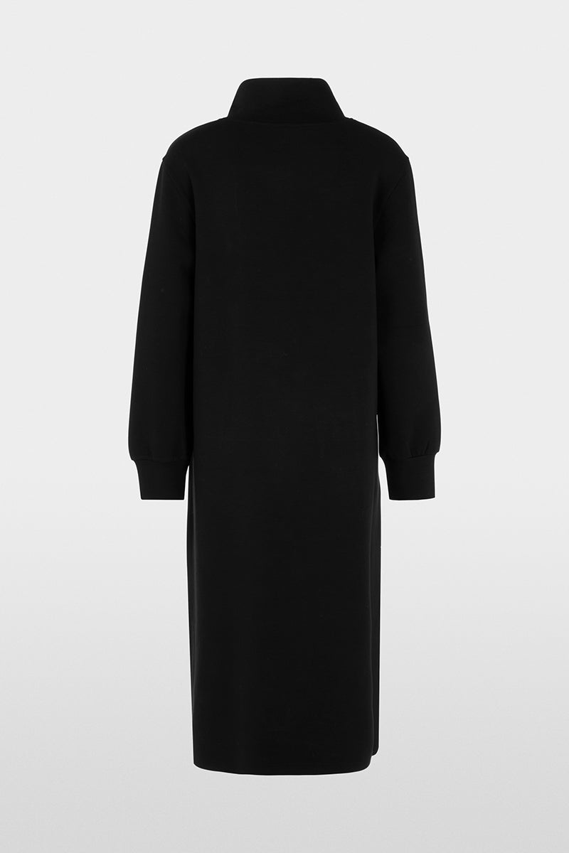 Midi sweatshirt dress with leopard cord