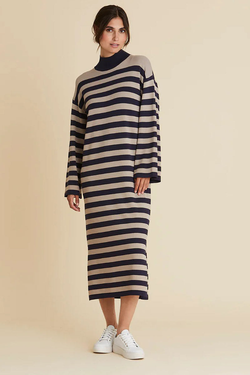 Accept stripe knit dress