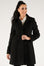 Wool coat with stand-up collar