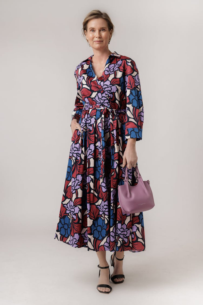 Long dress with blossom print
