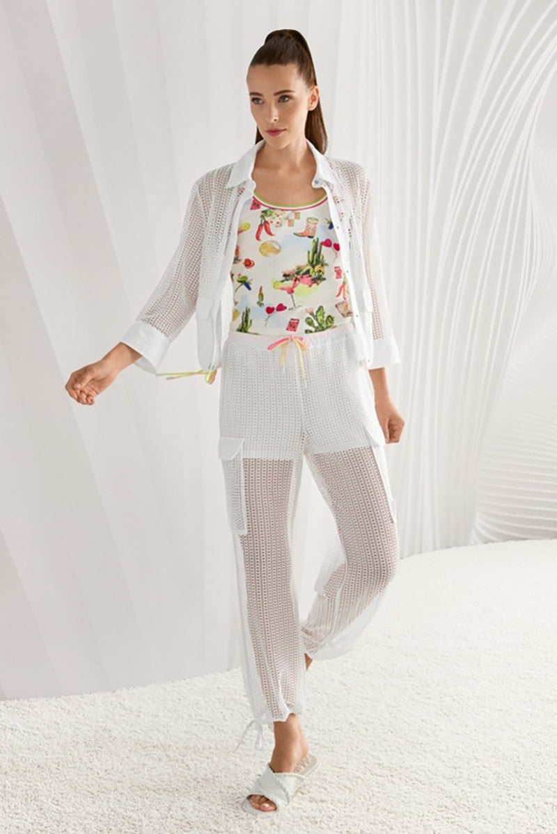 Ribbed top with print
