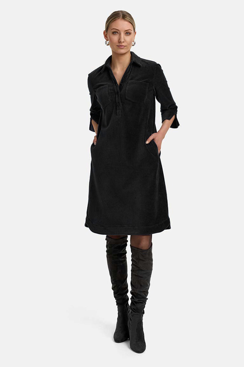 Dress in corduroy jersey