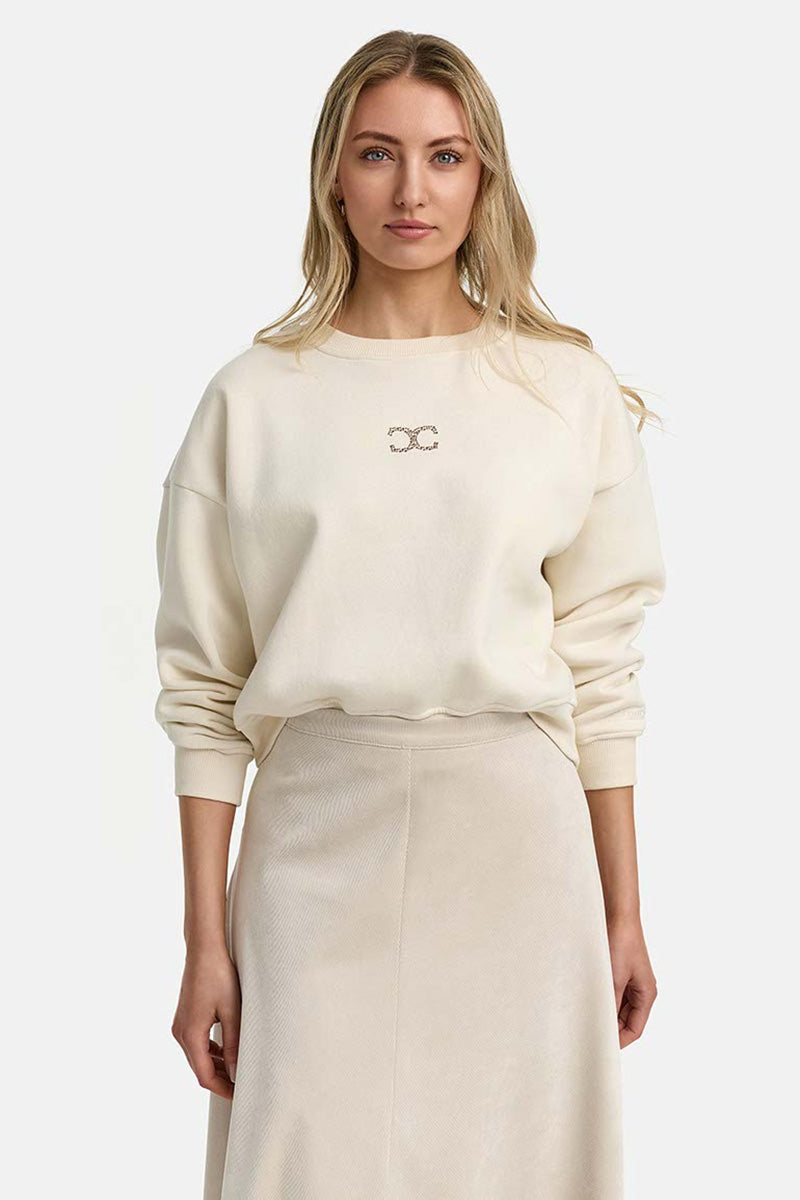 Sweatshirt with glitter detail