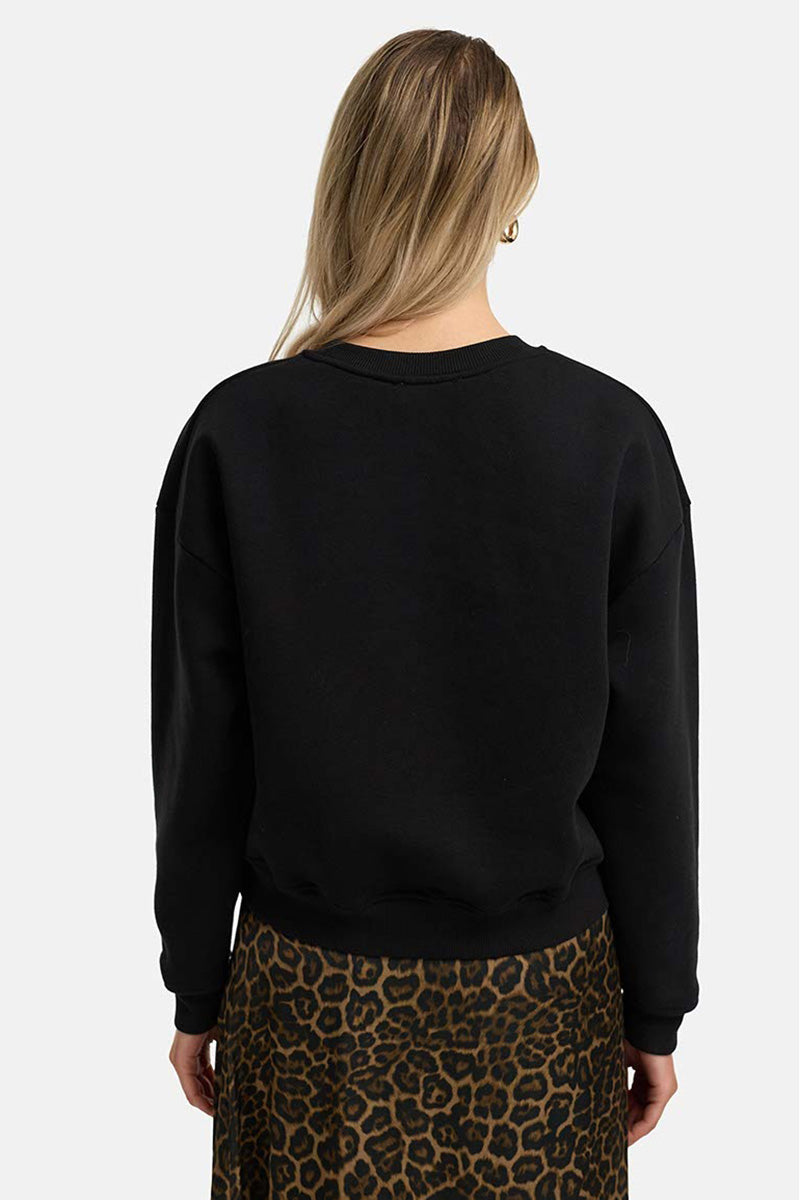 Sweatshirt with glitter detail