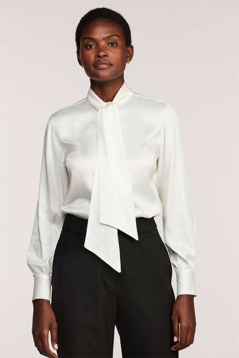 Selma Blouse, Bowtie Flyfront