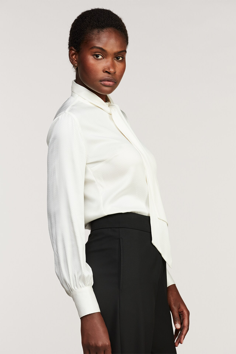 Selma Blouse, Bowtie Flyfront