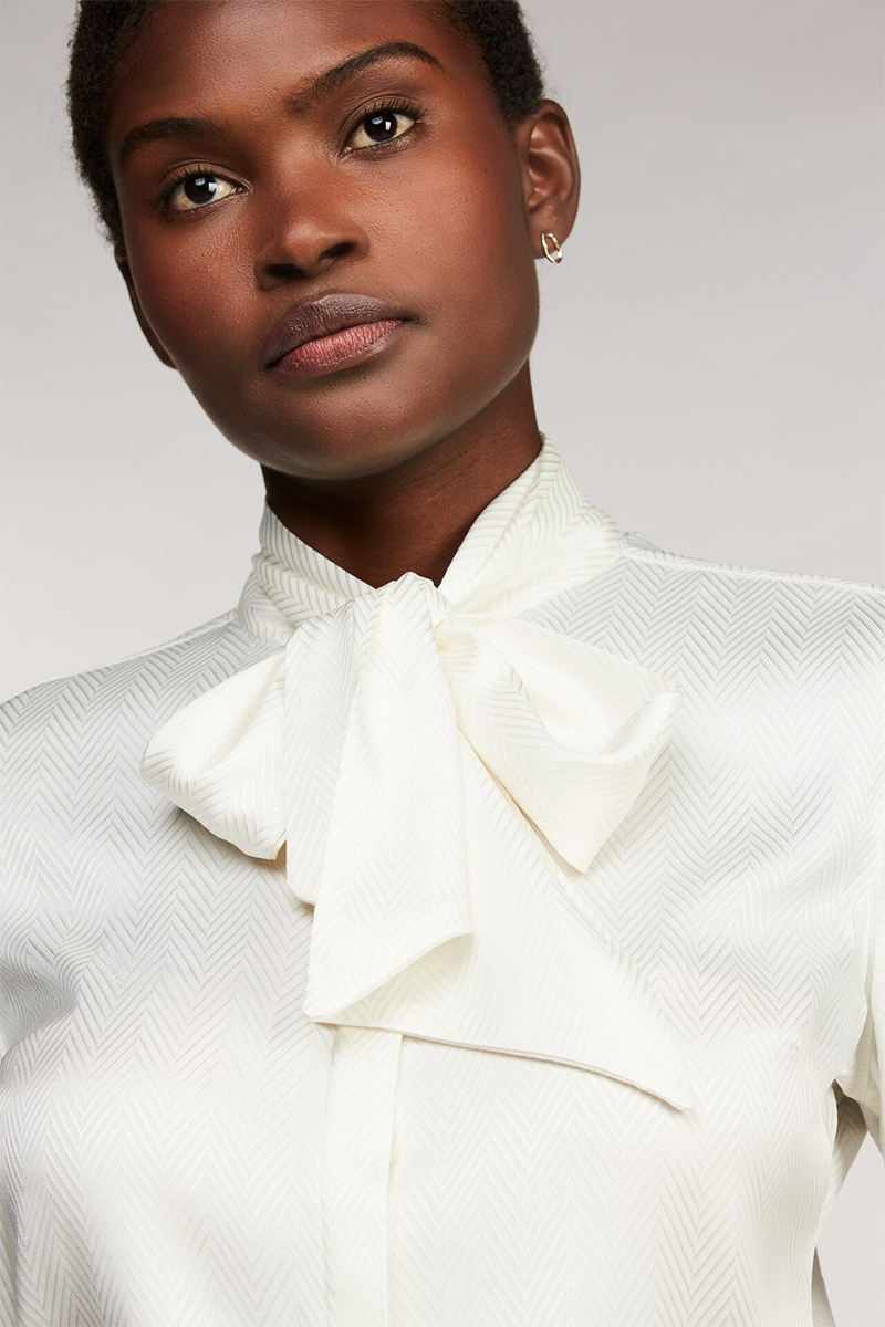 Selma Blouse, Bowtie Flyfront