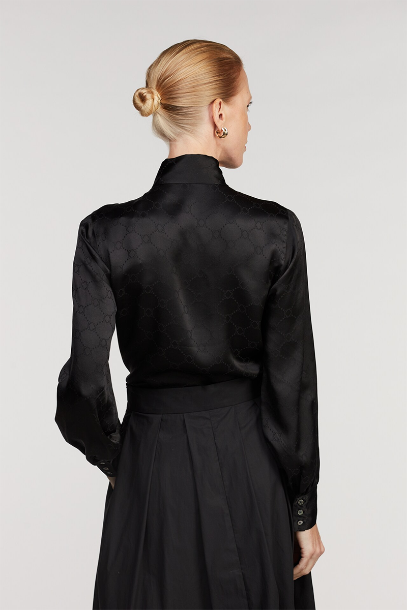 Selma Blouse, Bowtie Flyfront