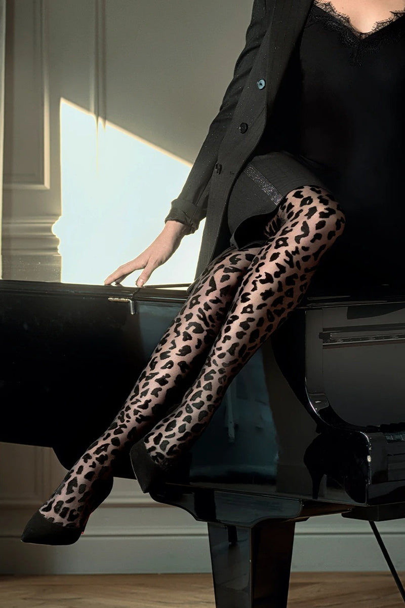 Woman tight 20 Den leopard