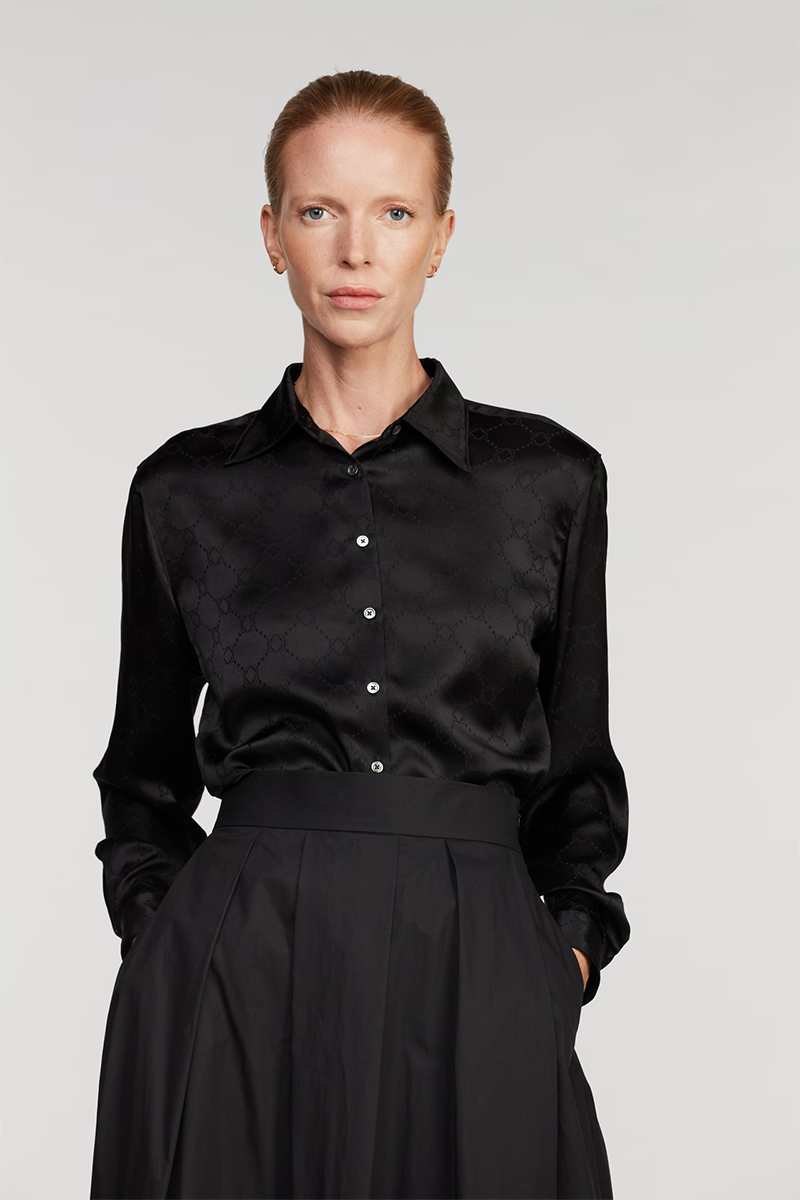 Selma Blouse, Bowtie Flyfront