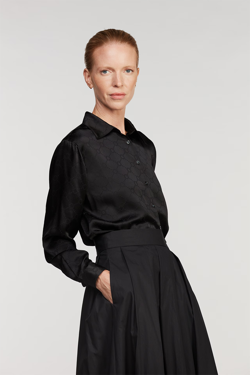 Selma Blouse, Bowtie Flyfront