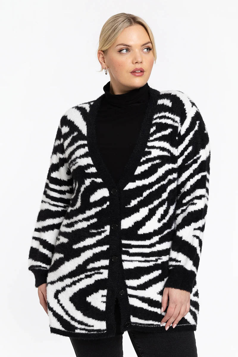 Cardigan long Zebra