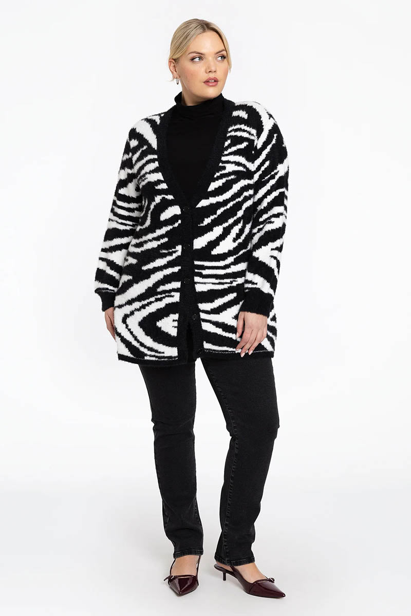 Cardigan long Zebra