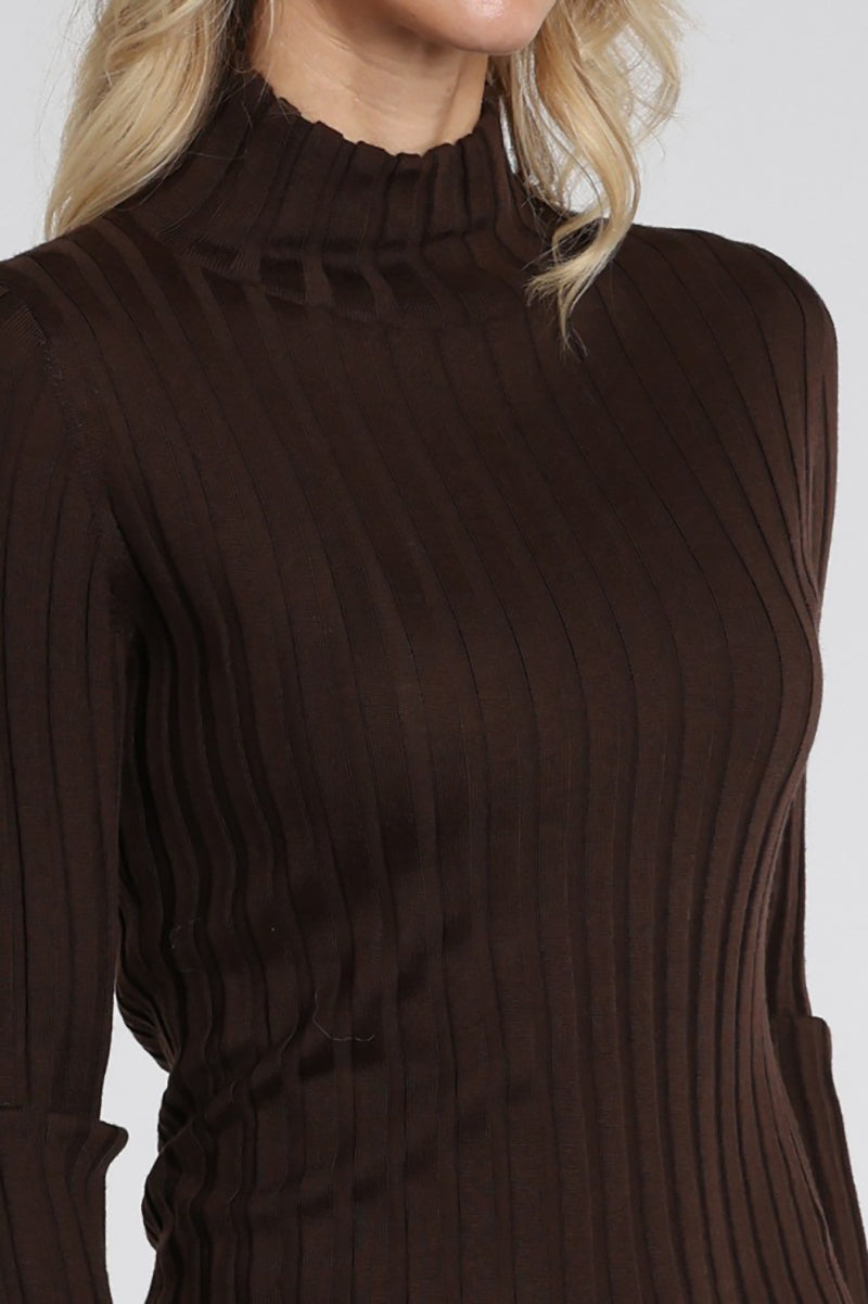 Turtleneck blouse in merino wool