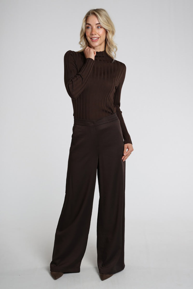 Turtleneck blouse in merino wool