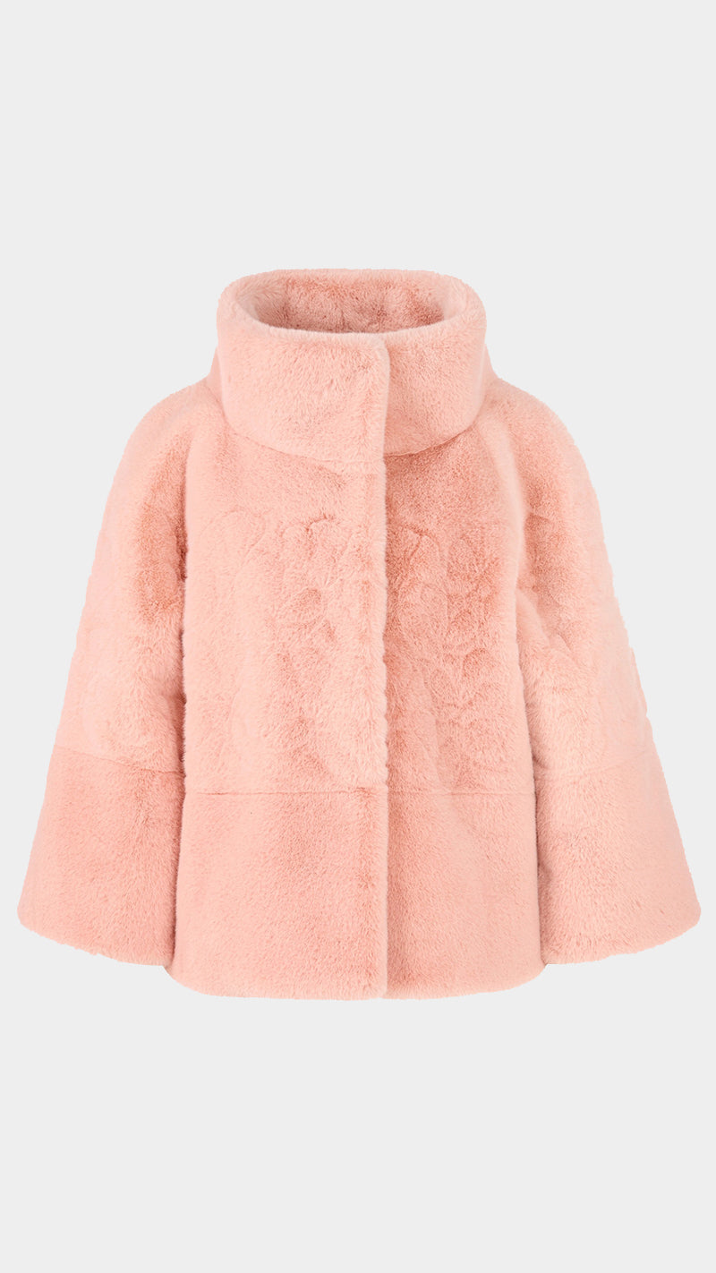 Elegant jacket with faux fur