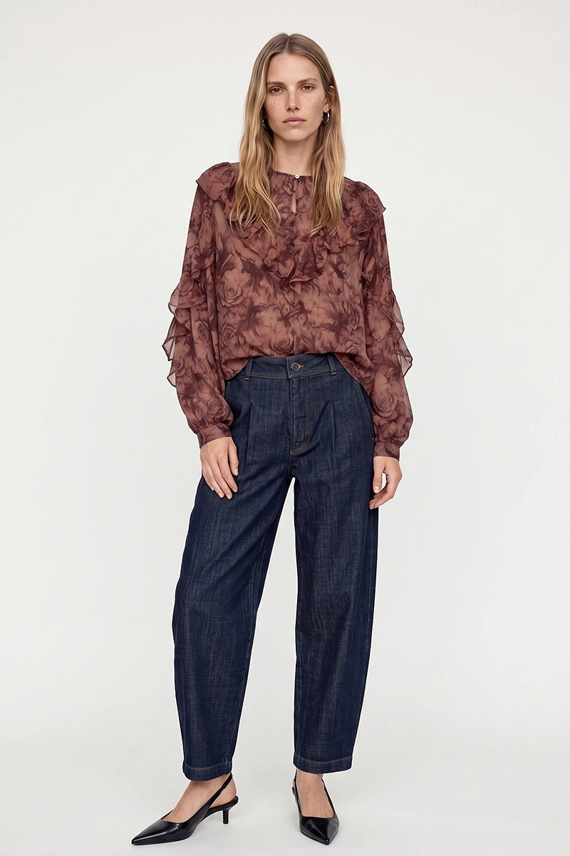 MMRoya Ruffle Rose Blouse
