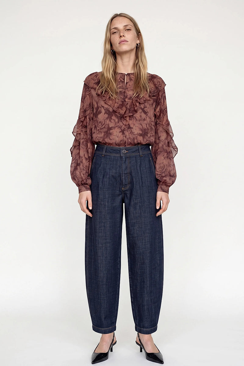 MMRoya Ruffle Rose Blouse