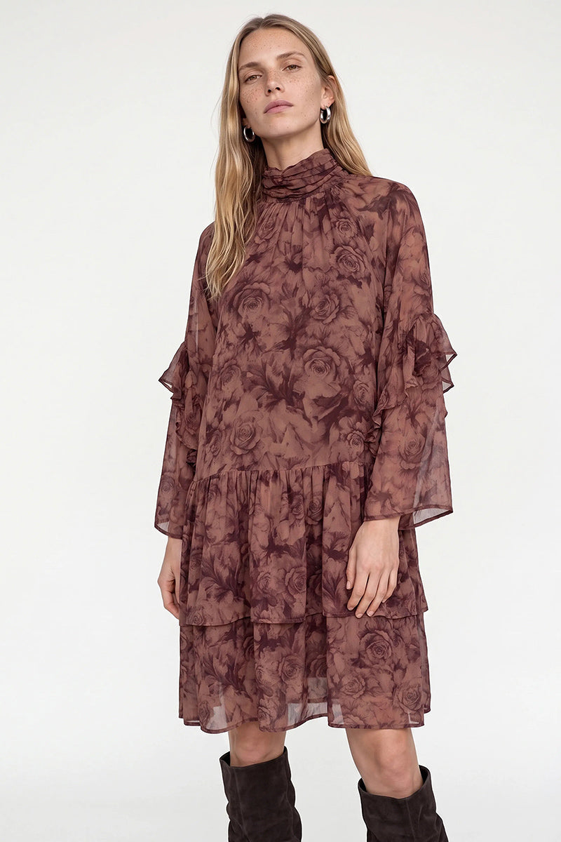MMRoya Ruffle Rose Dress