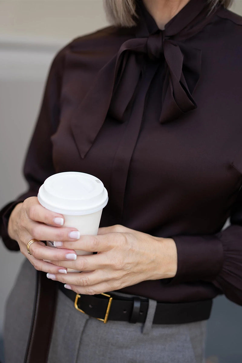 Selma Blouse, Bowtie Flyfront