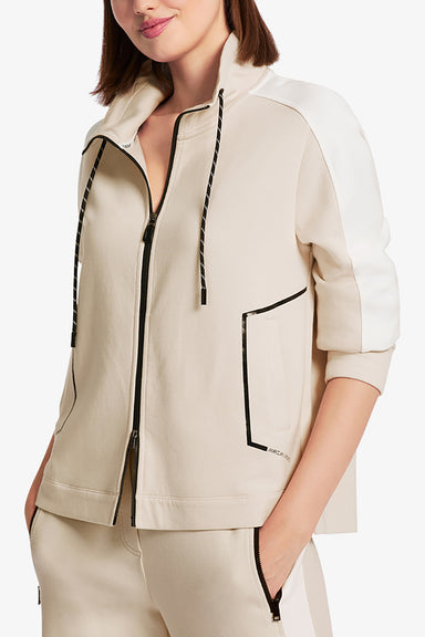 Sporty zip jacket with stand-up collar