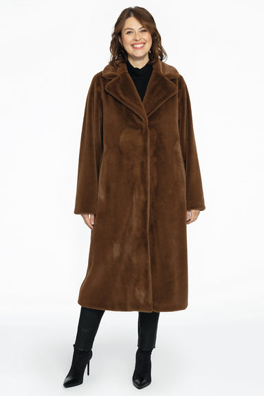 Blazzer coat with vegan fur