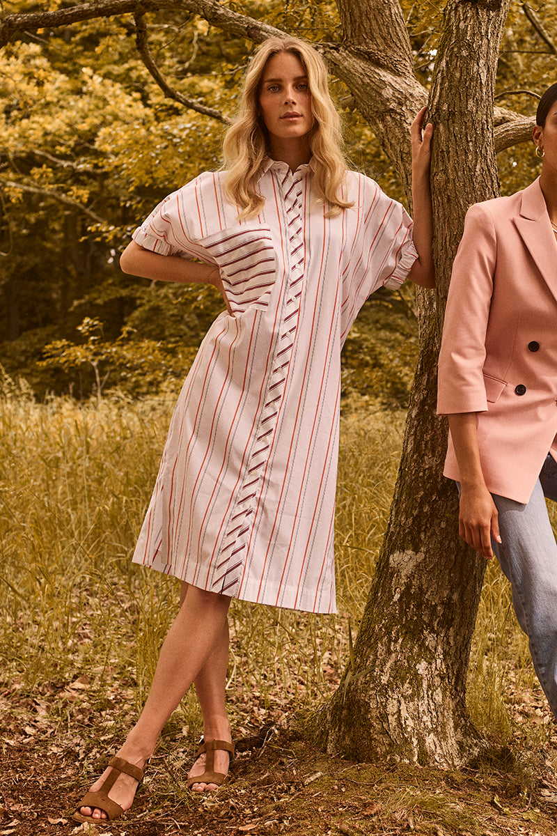 Stela Stripe Shirt Dress