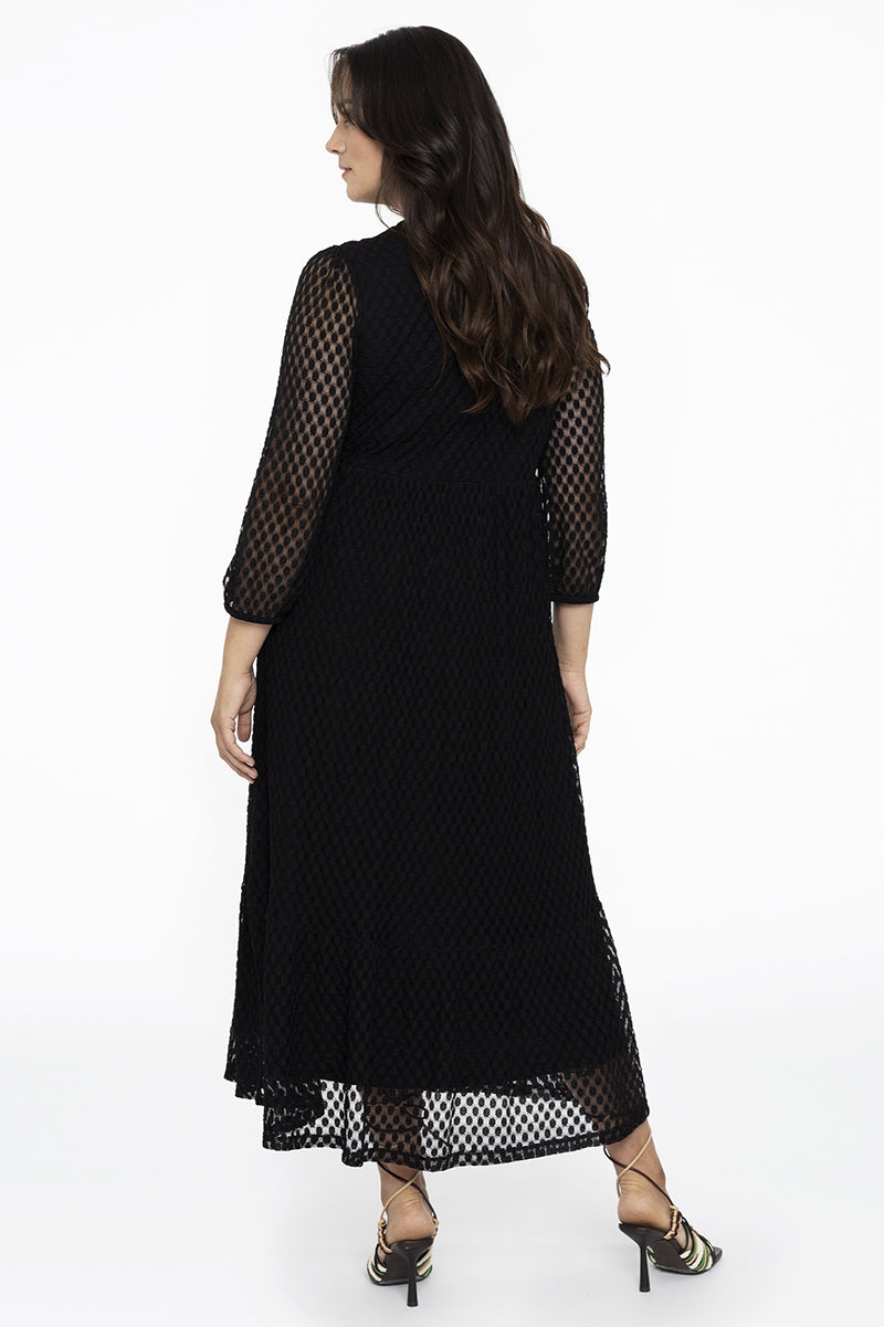 Dress puffed sleeve lace