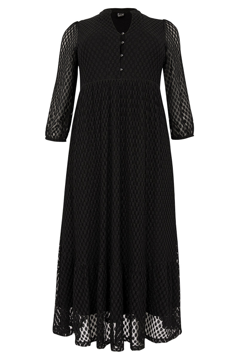 Dress puffed sleeve lace