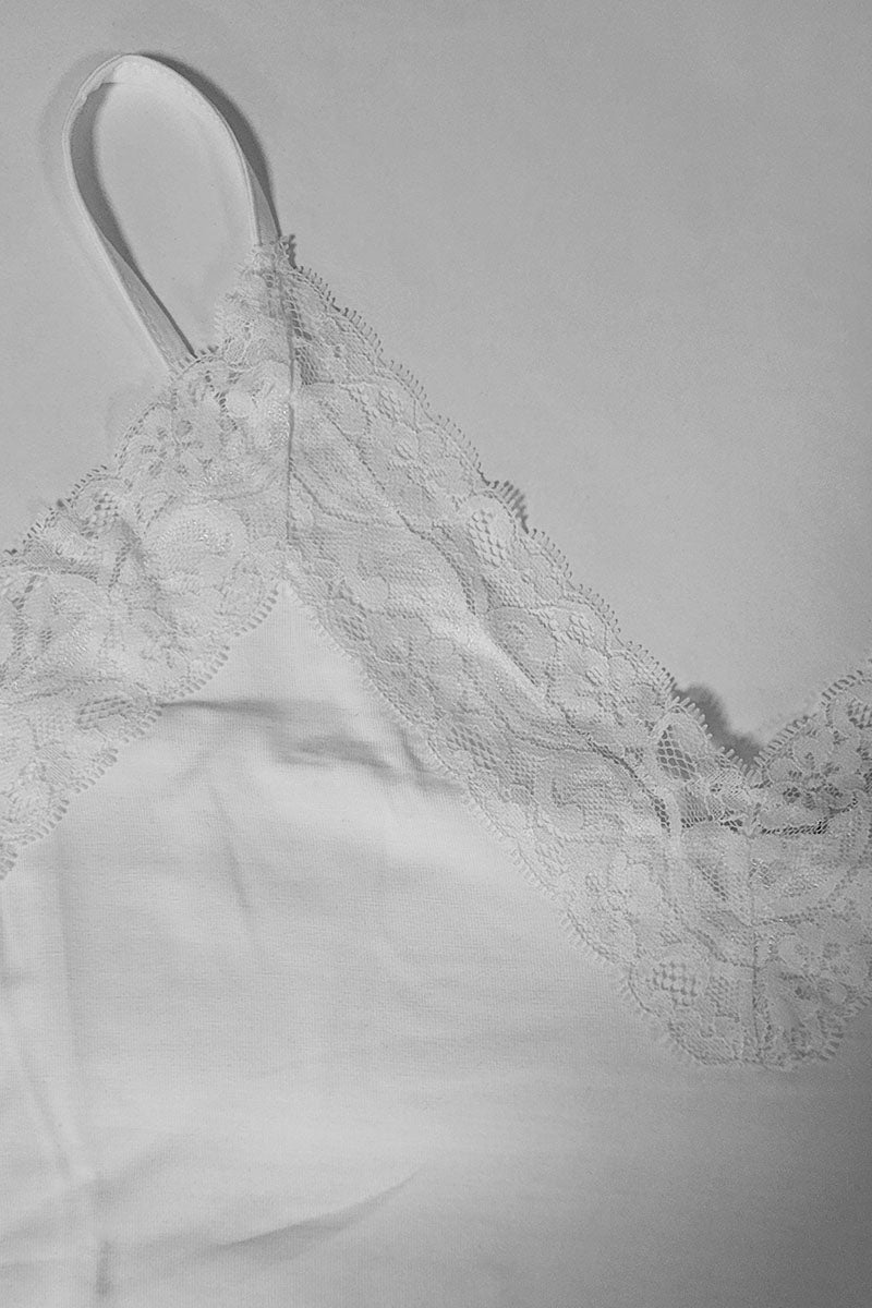 Short lace paghetti top