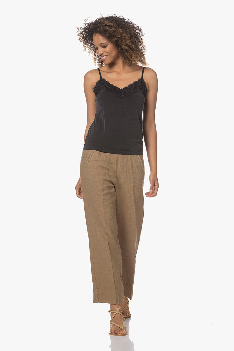 Short lace paghetti top