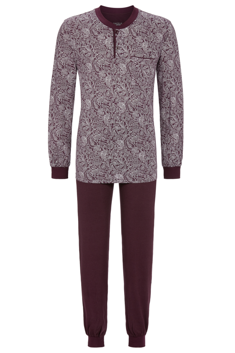 Pajamas with a button placket