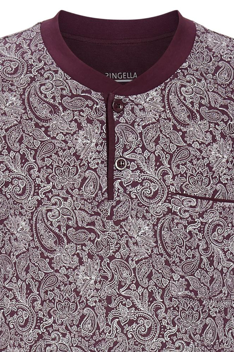 Pajamas with a button placket