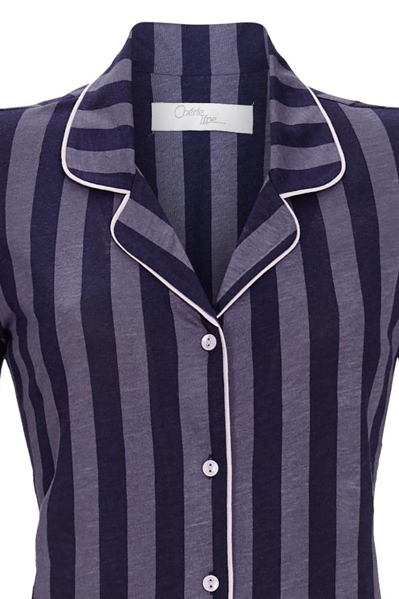 Pajamas with a button-through top