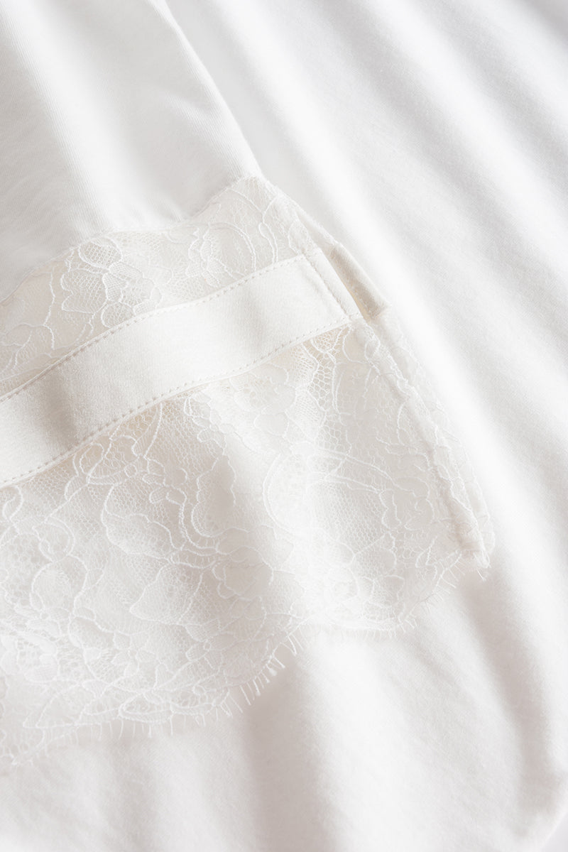 Langerma náttkjóll frá Féraud í litnum ivory