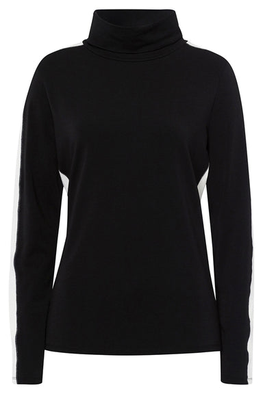 Turtleneck with contrasting stripes on the sides