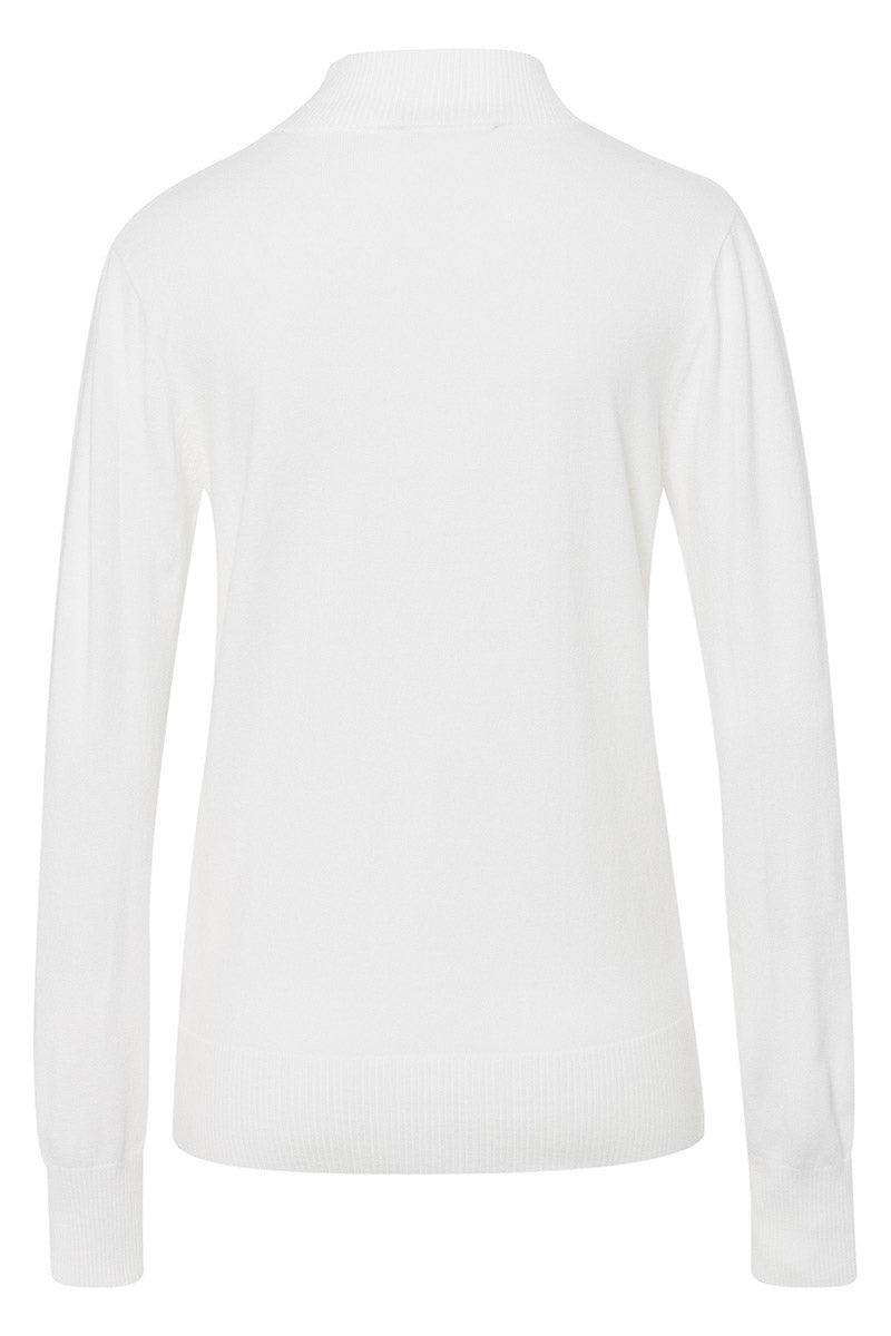 Knit sweater with classic ribbed cuffs