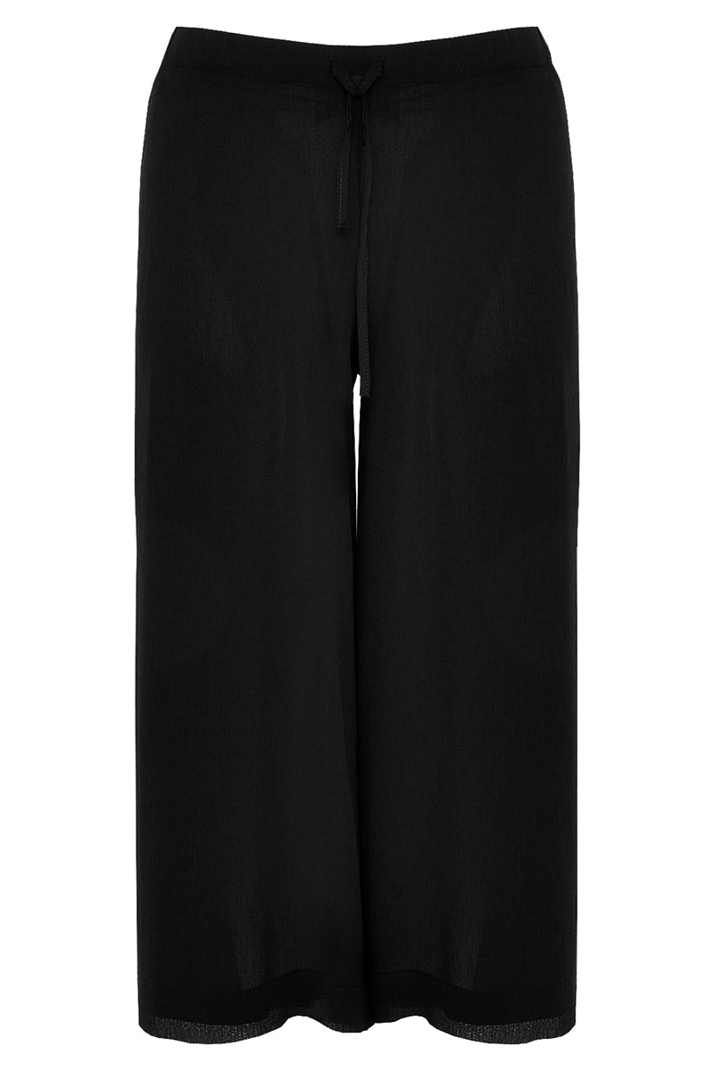 Trousers 7/8 uni Voile