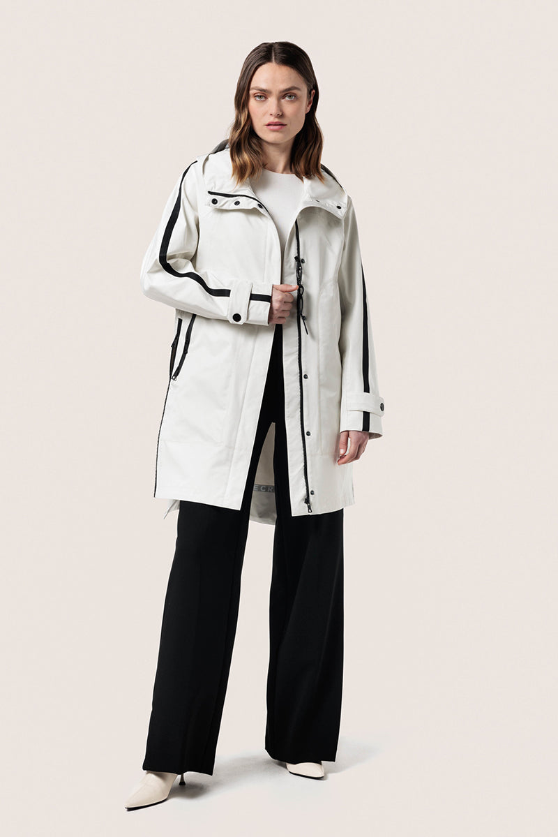 Contrast Taped Rain Coat