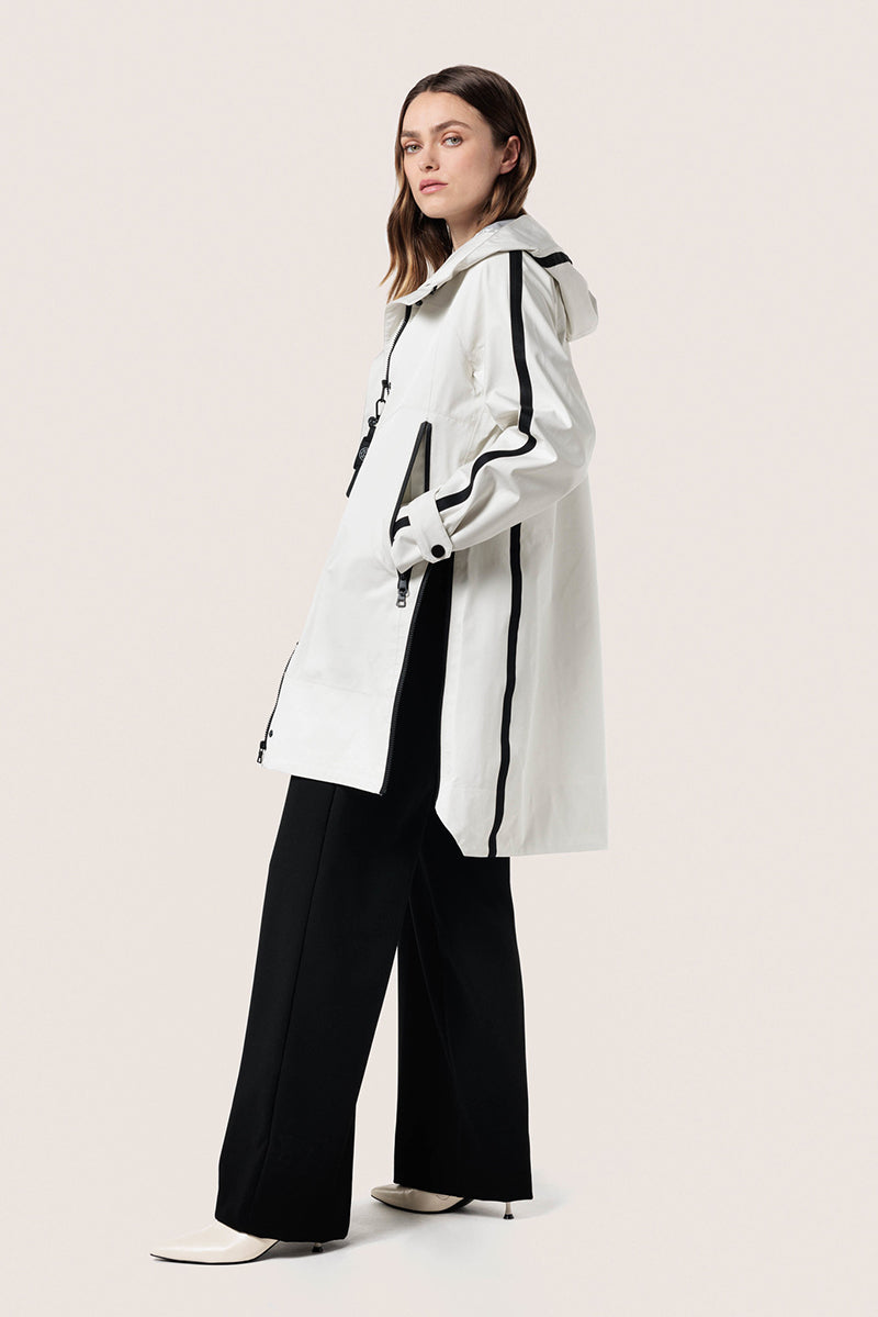 Contrast Taped Rain Coat