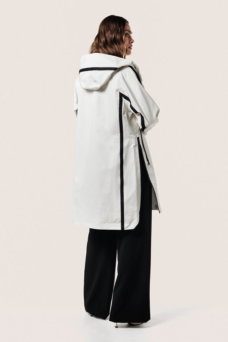 Contrast Taped Rain Coat