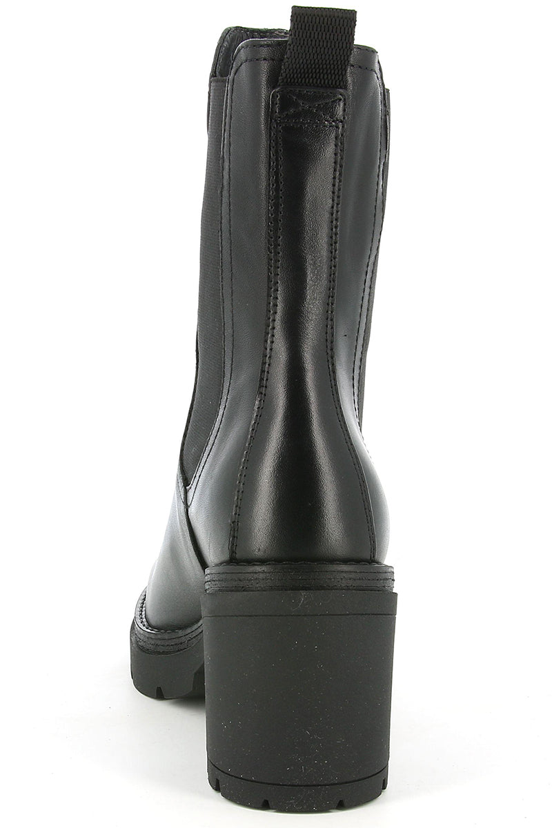 Stílhreinir svartir ökklaskór með hæl. 