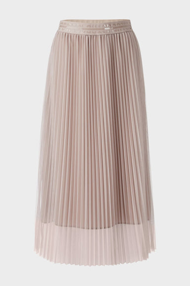 Calf-length pleated skirt