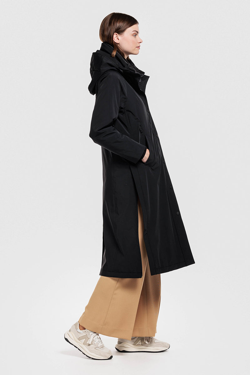 Long Techno-Stretch Raincoat