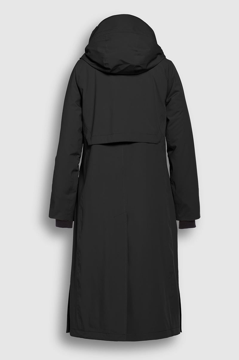 Long Techno-Stretch Raincoat