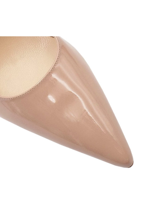 Shiny leather stiletto heel