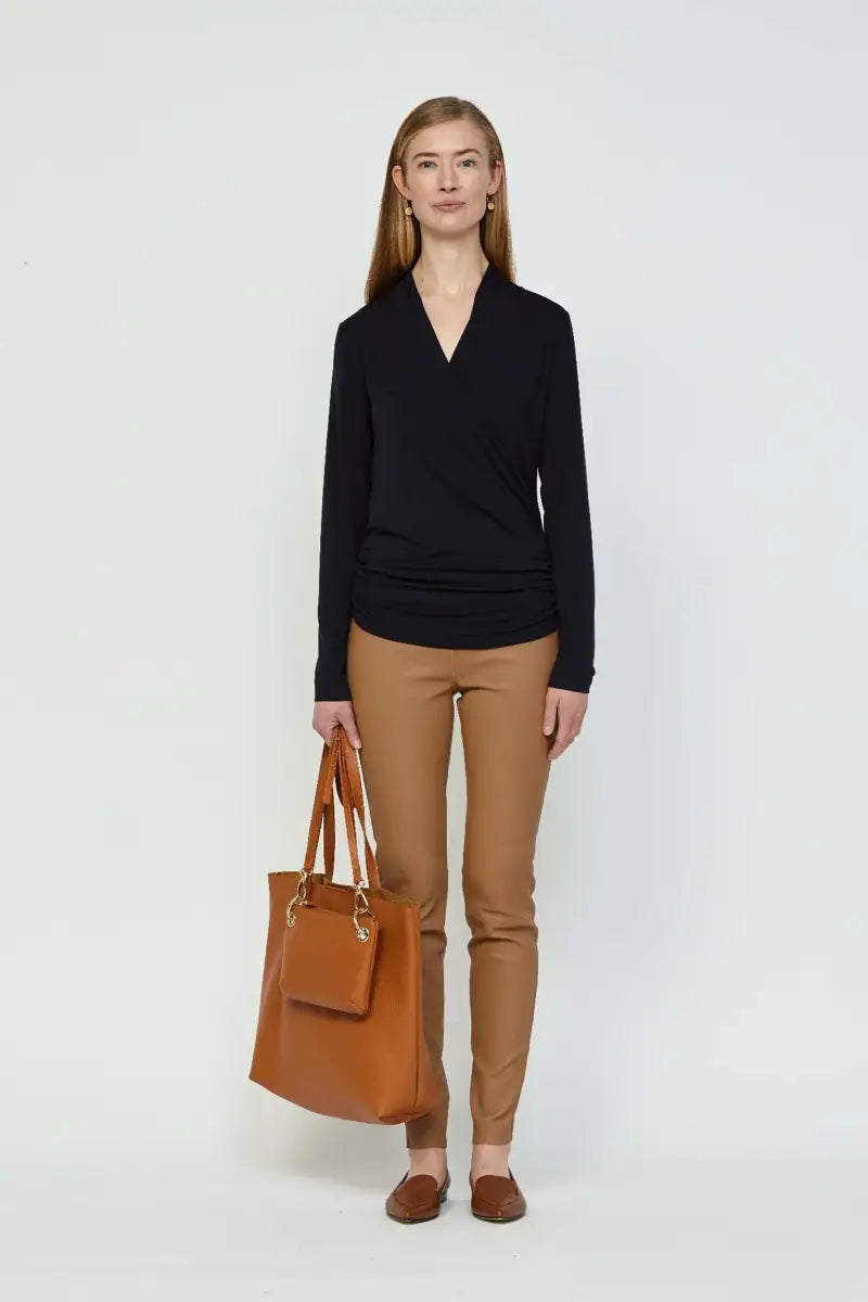 Wrap top long sleeve